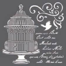 Stamperia Thick Stencil Little Cage with Scriptures